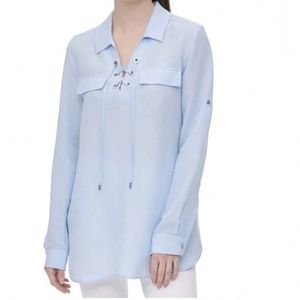 Calvin Klein Lace Up Top